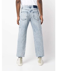 hellblaue Jeans mit Acid-Waschung von Ksubi