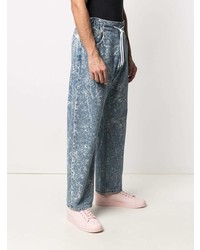 hellblaue Jeans mit Acid-Waschung von MSGM