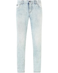 hellblaue Jeans mit Acid-Waschung von Dolce & Gabbana