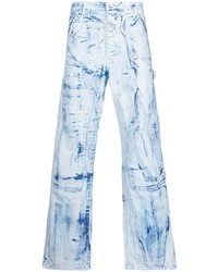 hellblaue Jeans mit Acid-Waschung von Heron Preston