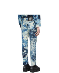 hellblaue Jeans mit Acid-Waschung von S.R. STUDIO. LA. CA.