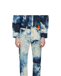 hellblaue Jeans mit Acid-Waschung von S.R. STUDIO. LA. CA.