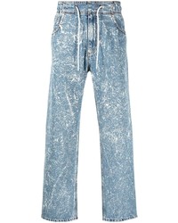 hellblaue Jeans mit Acid-Waschung von MSGM