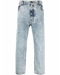 hellblaue Jeans mit Acid-Waschung von Saint Laurent