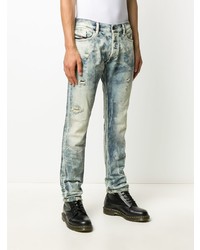 hellblaue Jeans mit Acid-Waschung von Diesel