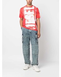 hellblaue Jeans mit Acid-Waschung von Diesel