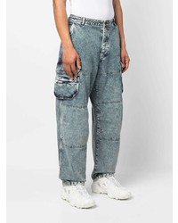 hellblaue Jeans mit Acid-Waschung von Diesel