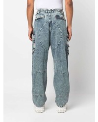 hellblaue Jeans mit Acid-Waschung von Diesel