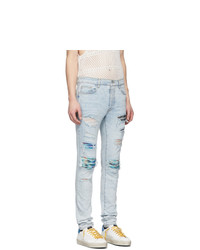 hellblaue Mit Batikmuster Jeans von Amiri