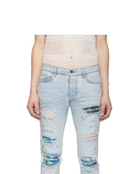 hellblaue Mit Batikmuster Jeans von Amiri