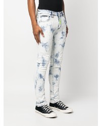 hellblaue Mit Batikmuster Jeans von Philipp Plein