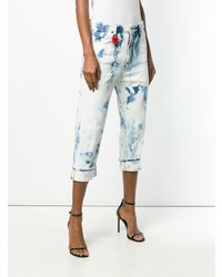 hellblaue Mit Batikmuster Jeans von Dsquared2