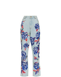 hellblaue Jeans mit Blumenmuster von Ashish