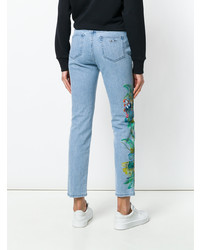 hellblaue Jeans mit Blumenmuster von Mr & Mrs Italy