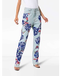 hellblaue Jeans mit Blumenmuster von Ashish