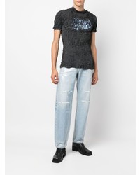 hellblaue Jeans mit Destroyed-Effekten von Diesel