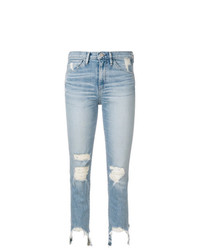 hellblaue Jeans mit Destroyed-Effekten von 3x1