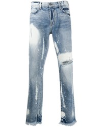 hellblaue Jeans mit Destroyed-Effekten von 424