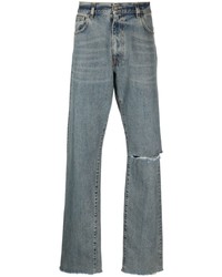 hellblaue Jeans mit Destroyed-Effekten von 424