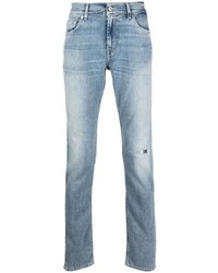 hellblaue Jeans mit Destroyed-Effekten von 7 For All Mankind