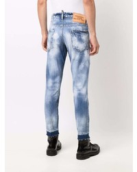 hellblaue Jeans mit Destroyed-Effekten von DSQUARED2