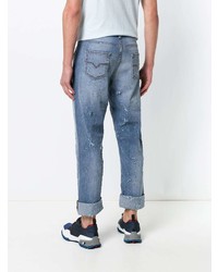 hellblaue Jeans mit Destroyed-Effekten von Versace Jeans