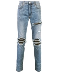 hellblaue Jeans mit Destroyed-Effekten von Amiri