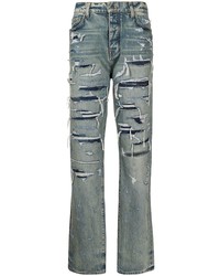 hellblaue Jeans mit Destroyed-Effekten von Amiri