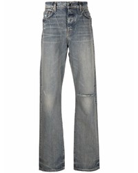 hellblaue Jeans mit Destroyed-Effekten von Amiri