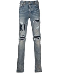 hellblaue Jeans mit Destroyed-Effekten von Amiri