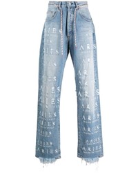hellblaue Jeans mit Destroyed-Effekten von Aries