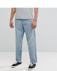 hellblaue Jeans mit Destroyed-Effekten von ASOS DESIGN