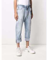 hellblaue Jeans mit Destroyed-Effekten von DSQUARED2