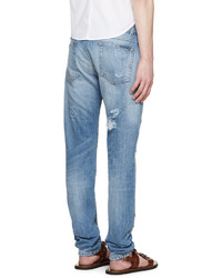 hellblaue Jeans mit Destroyed-Effekten von Dolce & Gabbana