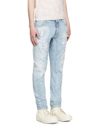 hellblaue Jeans mit Destroyed-Effekten von DSQUARED2