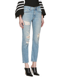 hellblaue Jeans mit Destroyed-Effekten von Brock Collection