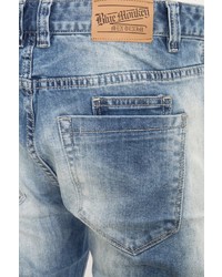 hellblaue Jeans mit Destroyed-Effekten von BLUE MONKEY