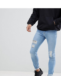 hellblaue Jeans mit Destroyed-Effekten von Brooklyn Supply Co.