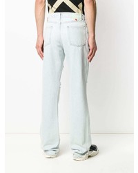 hellblaue Jeans mit Destroyed-Effekten von Off-White