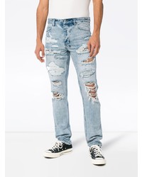 hellblaue Jeans mit Destroyed-Effekten von Ksubi