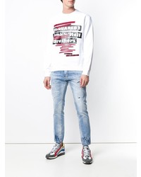 hellblaue Jeans mit Destroyed-Effekten von DSQUARED2