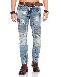 hellblaue Jeans mit Destroyed-Effekten von Cipo & Baxx