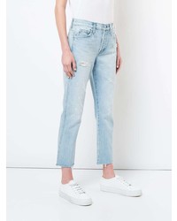 hellblaue Jeans mit Destroyed-Effekten von Amo