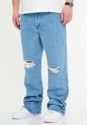 hellblaue Jeans mit Destroyed-Effekten von DAILY COTTON