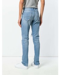 hellblaue Jeans mit Destroyed-Effekten von Diesel