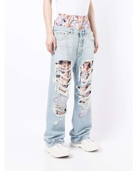 hellblaue Jeans mit Destroyed-Effekten von COOL T.M