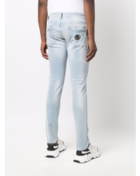 hellblaue Jeans mit Destroyed-Effekten von Philipp Plein