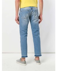 hellblaue Jeans mit Destroyed-Effekten von Ermanno Scervino