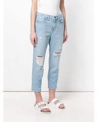 hellblaue Jeans mit Destroyed-Effekten von Frame Denim