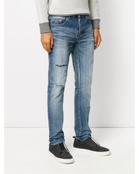 hellblaue Jeans mit Destroyed-Effekten von Saint Laurent